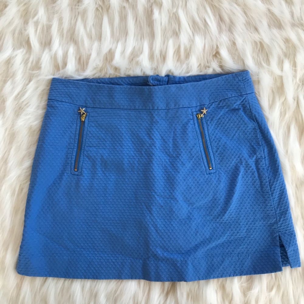 Lilly Pulitzer Blue Textured Skort Size 8